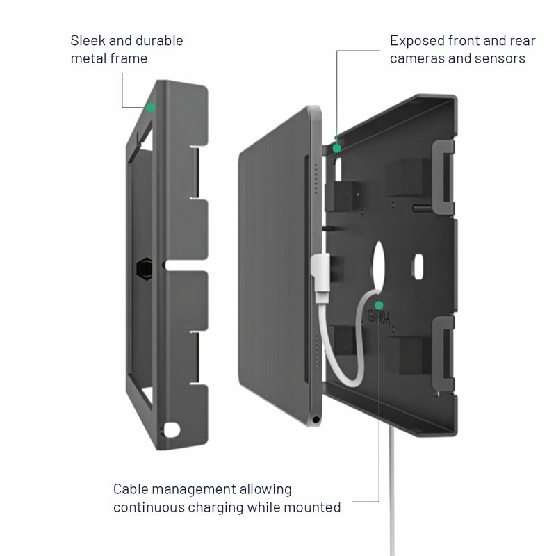 Compulocks Surface Pro 8–11 Apex Enclosure Wall Mount, Heavy Duty
