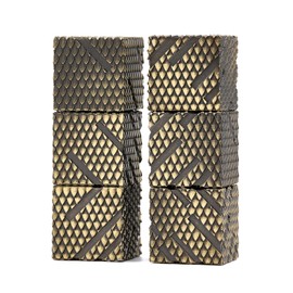 HNCCESG Metal Dice Set of 6 Dragon Scale Design Zinc Alloy 16 mm, D&D Dice for RPG Role Play Games Dungeons and Dragons (LS Bronze)