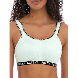Freya Dynamic Soft Cup Sports Bra Pure Leopard Aqua White 36J