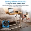 Eazy Overbed Table with Wheels, Adjustable height Bed Table for