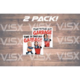 VISX Garbage Trump 2024 Funny Vinyl Sticker Joke Sarcastic Laptop Election Vance