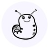 24 x 40mm Round 'Happy Slug' Stickers (SK00066010)