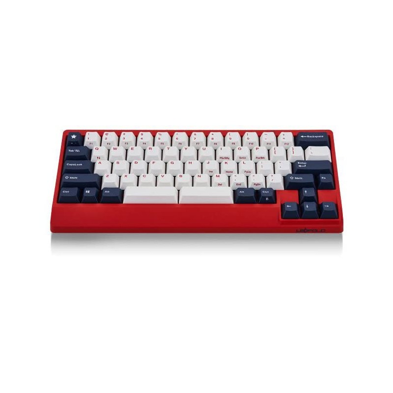 Leopold FC650MDS White Blue Star PD 65% Double Shot PBT