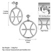 Zodiac Sign Stud Earrings Pisces Hoop Earrings White Gold Over