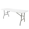 Elama 6 Foot Folding Table in White Plastic, Folding Table,