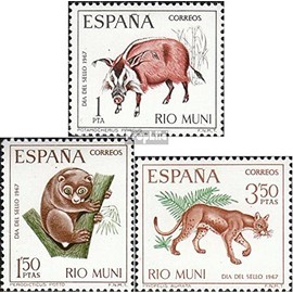 rio Muni 80-82 (complete.issue.) unmounted mint/never hinged ** MNH 1967 Day the Stamp (Stamps for collectors) Other mammals (monkeys/dinosaurs/elephants ...)