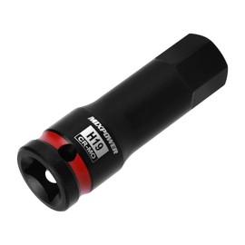 MIXPOWER 1/2" Drive 19mm Hex Impact Bit Socket, Allen Bit Socket, CR-MO Steel, Master Impact Hex Driver