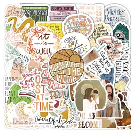 100PCS Christian Bible Verse Stickers - Inspirational Faith and Jesus Sticker for Water Bottles, Laptops, Journals, Scrapbooking, Ideal for Christmas Gift (200pcs Christian Bible Stickers)