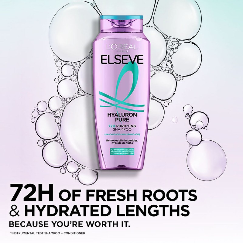 L'Oréal Paris L'Oreal Paris Elseve Hyaluron Pure 72H Purifying Shampoo