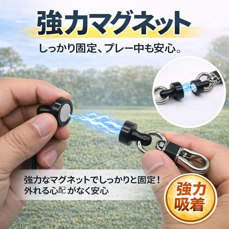 [number-kp] Strong Magnetic Putter Cover Holder, Clip Fixed, Black
