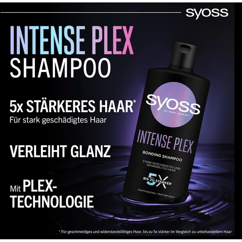 Syoss Intense Plex Bonding Shampoo, Professional action for severely damaged