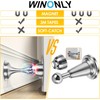 Silver Magnetic Stainless Steel Door Stopper – Wall & Floor
