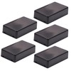 Heyiarbeit 5Pcs 3.35"x1.97"x 0.83" ABS Black Dustproof Electronic Junction Box