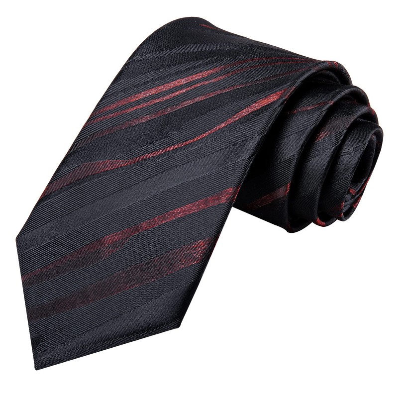 Hi-Tie Men Ties Sets Silk Stripe Paisley Necktie Pocket Square