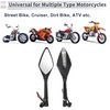 RATCHROLL 1 Set Universal Motorcycle Rear View Mirrors Adjustable Bar