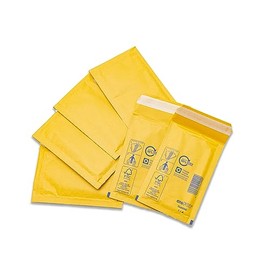 B / 00 Padded Bubble Wrap Lined Envelops Bags Mailing Shipping Postage Postal Postage Packaging Gold Self Seal Bags Mailers (120x215mm) (10 Envelopes, Gold)