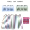 Vvikizy 10in Knitting Needles Set, Metal Single Pointed 25cm Colored