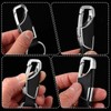 Mabor 2Pcs Metal Key Chain with Leather Heavy Duty Home