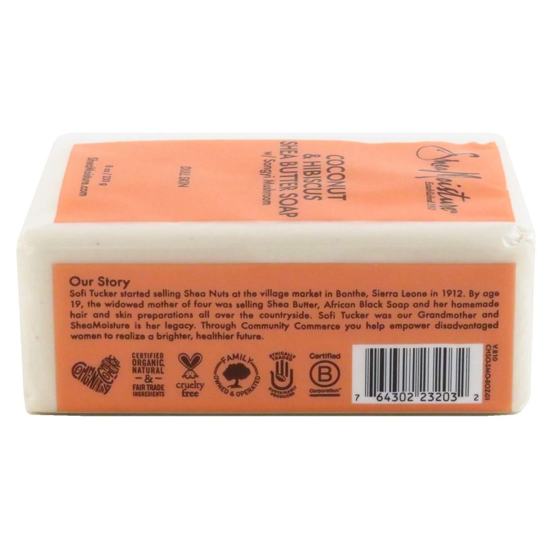 Shea Moisture Soap 8 Ounce Bar Coconut & Hibiscus Shea