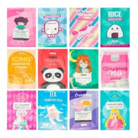 Skin Care Id Lote 10 Pz Mascarillas Tipo Coreanas Kawaii Hidrata Antiedad