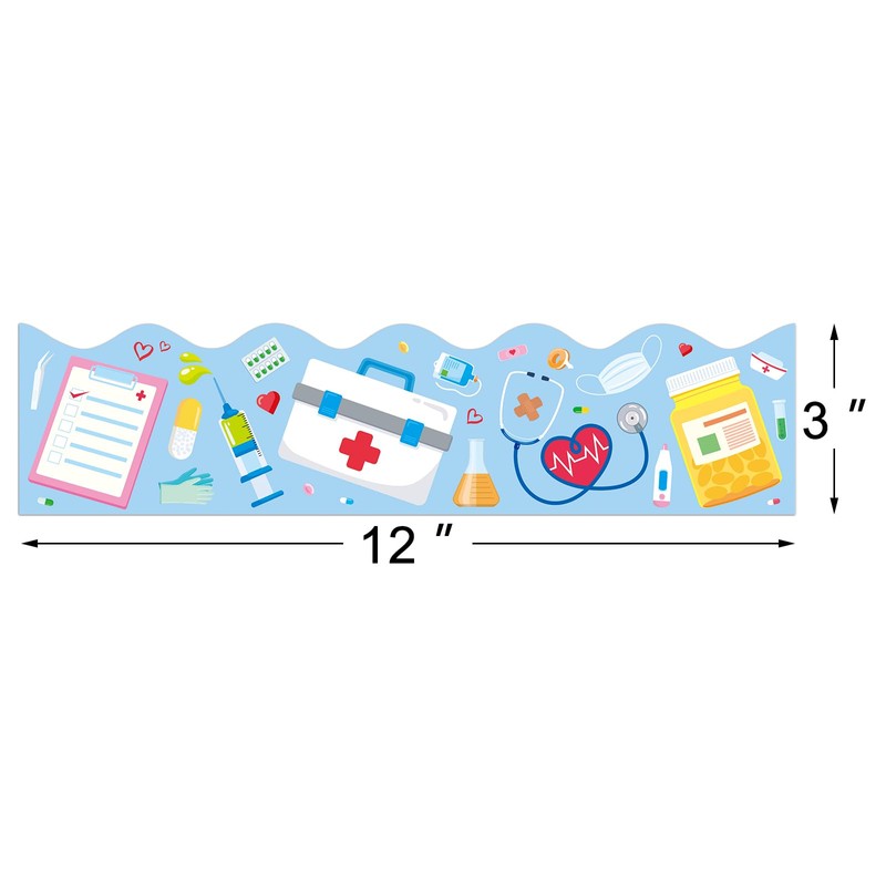 MOUNMDA 72 Feet Healthcare Workers Nurse Bulletin Board Borders for