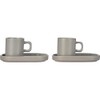 blomus 63725 Pilar Espresso Cups Stoneware Mirage Grey 6 x