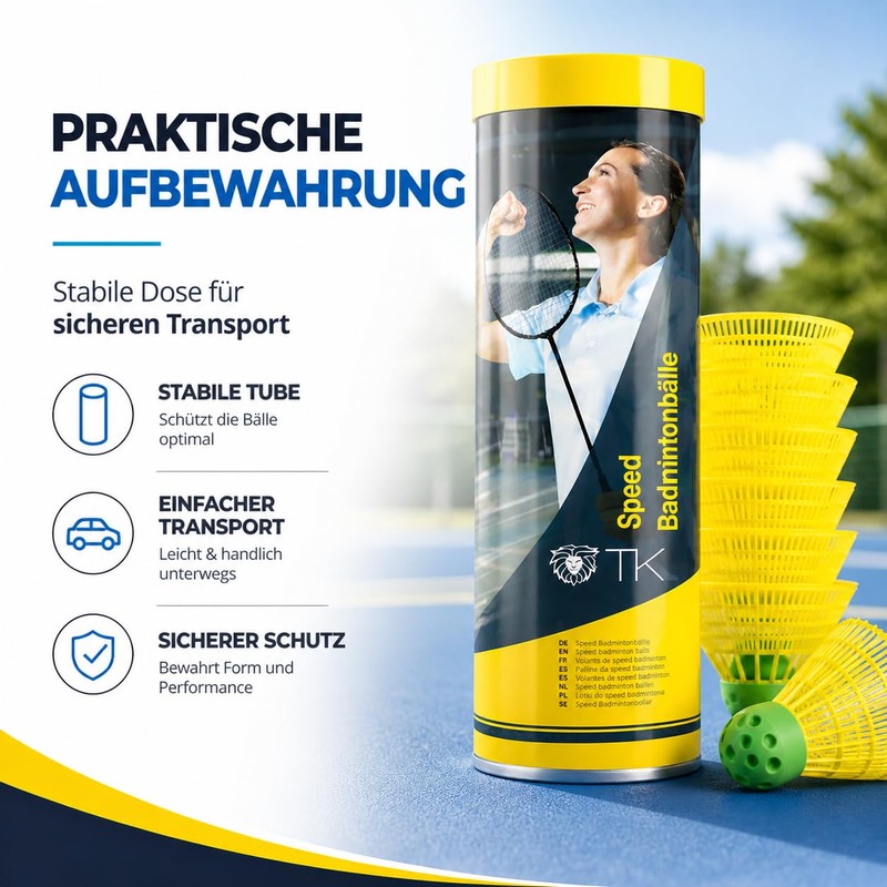 TK Gruppe Timo Klingler 5 x Speed Badminton Shuttlecocks Fast