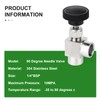 TAISHER 1PCS 304 Stainless Steel 90 Degree Needle Valve 1/4"