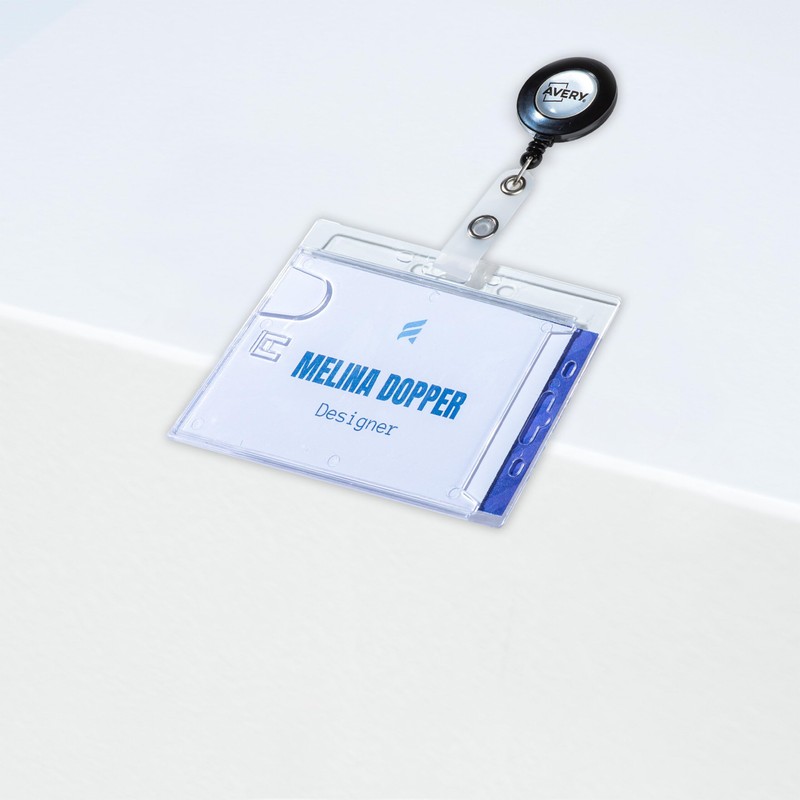 Avery 4827 Double Security Badge Holder with Extendable Reel 90