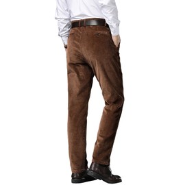 Wemaliyzd Men Casual Corduroy Work Cargo Pants Elastic Waist Suit Trousers FZ130-TR(Burgundy,29W30L)