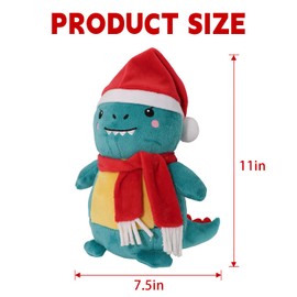 CAIYUEGG Christmas Dinosaur Plush,Dinosaur Stuffed Animals Toys,Christmas Stuffed Animal Soft Dino Plushie Birthday Gifts for Kids Girls Boys