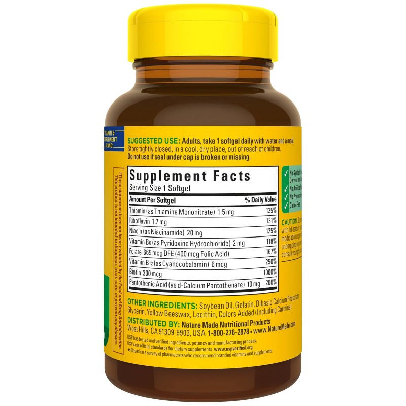 Nature Made Super B Energy Complex 160 Softgels Brain Function