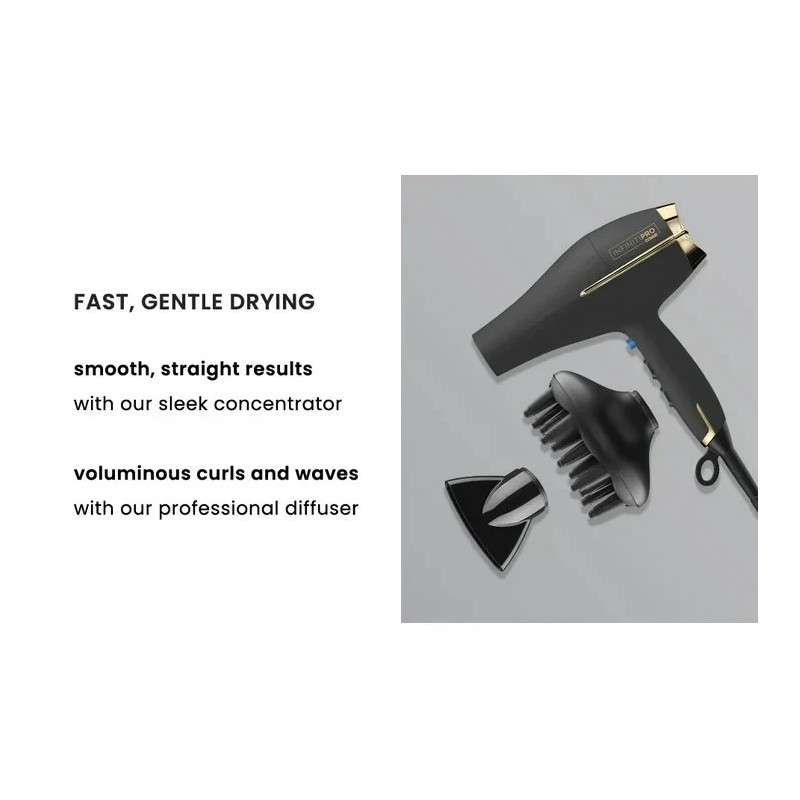 Conair InfinitiPRO Full Body & Shine Pro Hair Dryer, Titanium