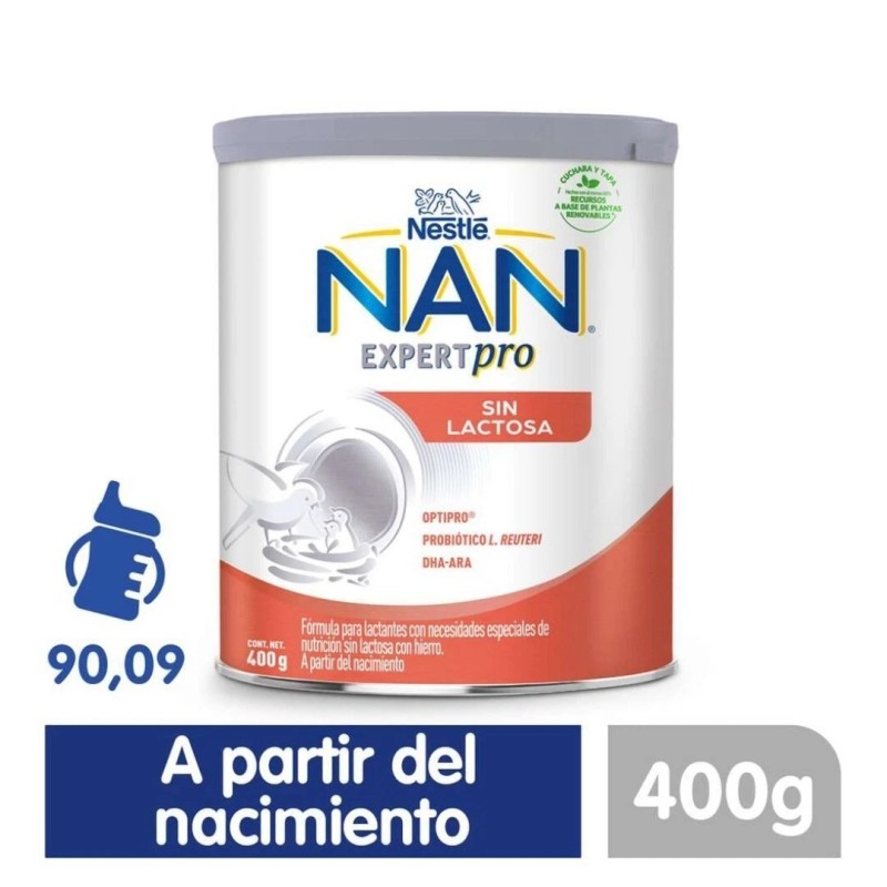 Nestlé INFANT FORMULA NAN EXPERT-PRO 0-24 MONTHS LACTOSE FREE 14.11oz.