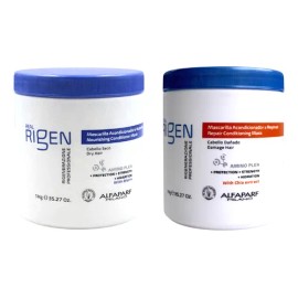 Kit Alfaparf Real Rigen 2 Mascarillas 1kg Reparación+nutriti