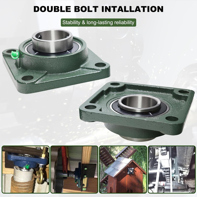 Sackorange UCF210-32 Pillow Block Bearing - 2 Pack Square Flange