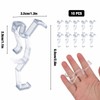 10pcs Clear Plastic Valance Clips for Horizontal Blinds - 64mm