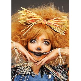 Bristol Novelty Zombie Scarecrow Bloody Straw Bow Headband