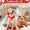 YUEPET Christmas Squeaky Dog Chew Toys, Reindeer Plush Dog Toys