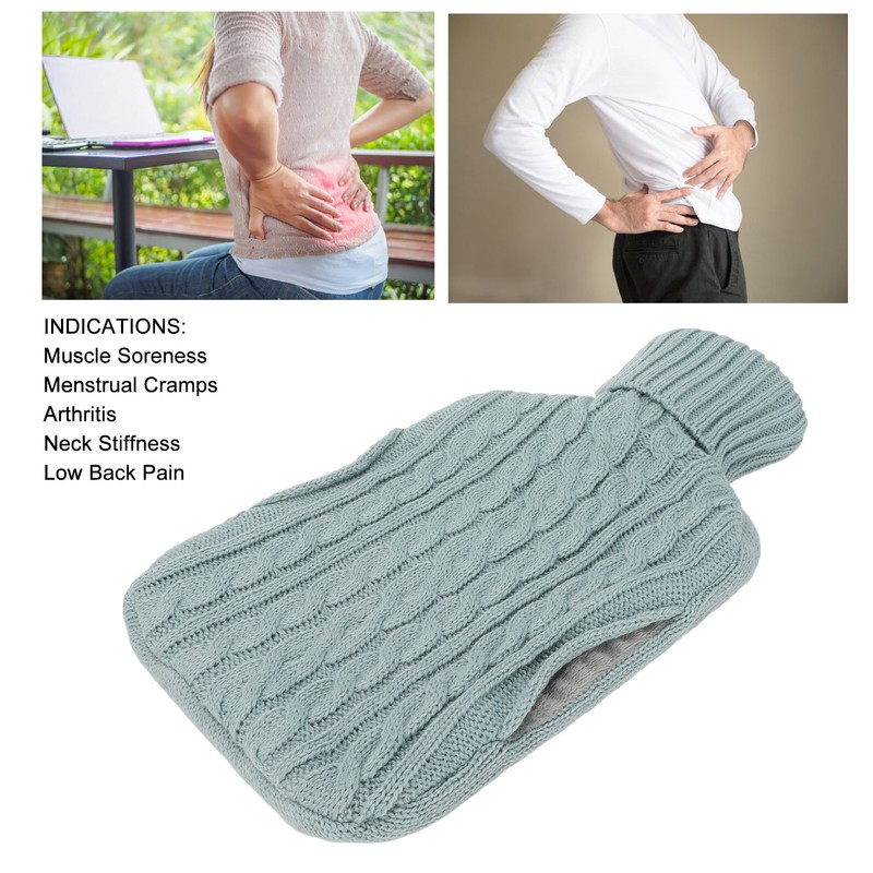 Hot Water Bottle Rubber Hot Compress Reduce Pain Leakproof Safe
