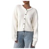 Floerns Women's Casual Long Sleeve Cardigan Sweaters Crew Neck Button