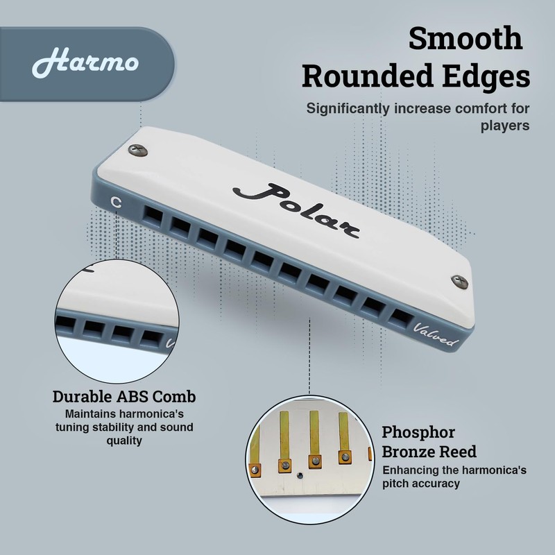 Diatonic harmonica HARMO POLAR key of F Valved - Harmonica