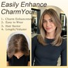 Hair Toppers For Women 14inch Synthetic Hair Topper With Bangs