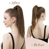 Feshfen 40 cm Ponytail Extensions, Straight, Long Ponytail Extension Hairpiece,