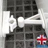 Quality Auto Spring White Door Holder Catch/Lock Fixings Included Bedroom/Bathroom/Living