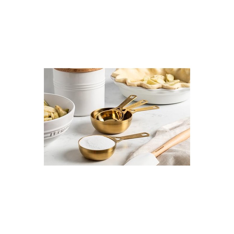 Le Crueset Measuring Cups, Gold, Set of 4 (1,1/2,1/3,1/4 cups)