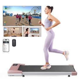 Superun Walking Pad, Under Desk Walking Pad Treadmills for Home & Office, 2 in 1 Walking Treadmill, Portable Mini Treadmill with Remote Control & Smart Motion APP, 265-300 Lbs Capacity