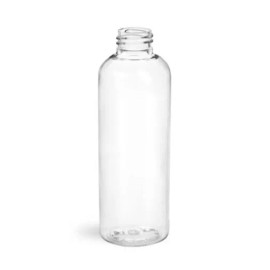 Unbranded 2 oz PET clear cosmo round bottle with 20-410 neck finish 25/pack