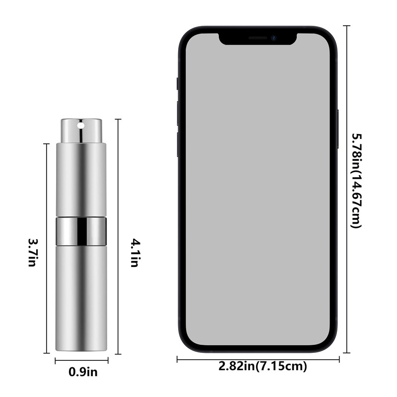 Lil Ray 8ml Portable Mini Perfume Atomizer(4 PCS)，Refillable Empty Small