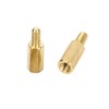 LOYELEY Brass Hex Standoff Spacer M4x10mm + 6mm Brass Hex